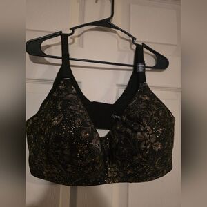 NWT Torrid Black and Gold Floral Bra